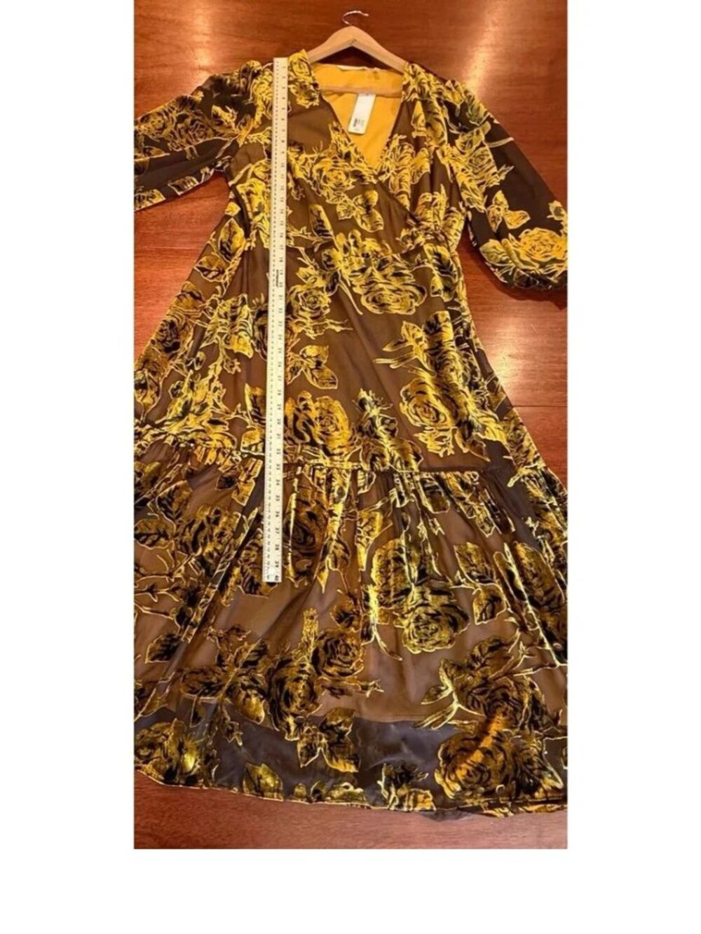 Soft Surroundings Jamila Velvet Burnout Dress (L) - Picture 7 of 8